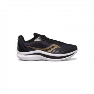Black / Gold Saucony Endorphin KDZ Big Kids' Sneakers | ISRAEL PILFWR