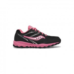 Black / Pink Saucony Cohesion TR14 Lace Big Kids' Sneakers | ISRAEL YEWOPD