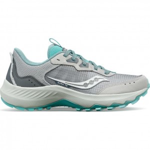 Grey Saucony Aura TR Women's Wide Running Shoes | ISRAEL XJPVMF