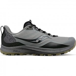 Grey Saucony Peregrine ICE+ 3 Men's Trail Running Shoes | ISRAEL SEGFZI