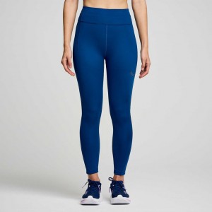 Indigo Saucony Fortify Crop Women's Tight | ISRAEL XCBISP