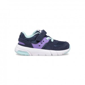 Navy / Purple Saucony Jazz Lite 2.0 Little Kids' Sneakers | ISRAEL DRMZYC