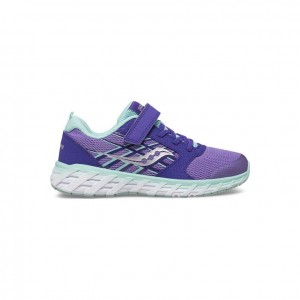 Purple Saucony Wind 2.0 A/C Big Kids' Sneakers | ISRAEL RODTSQ