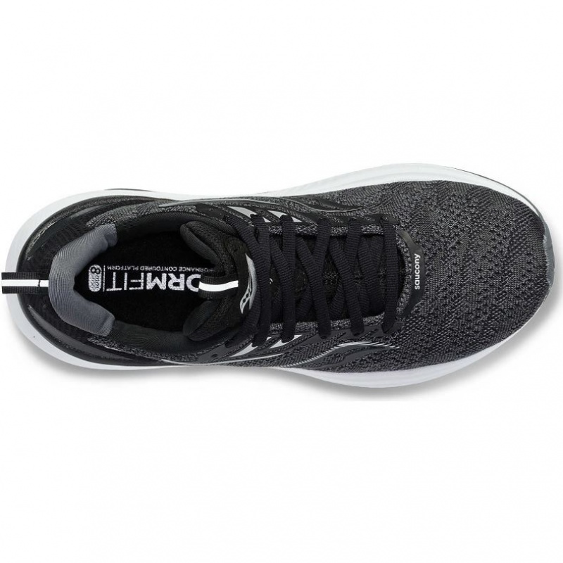 Black Saucony Echelon 9 Men's Wide Running Shoes | ISRAEL EGCLYK