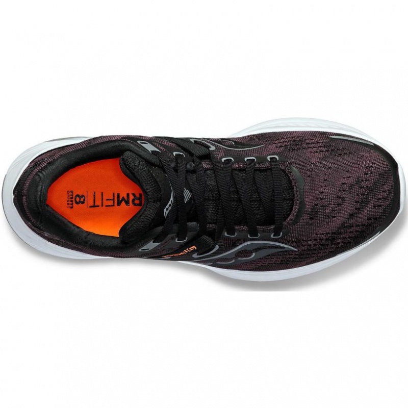 Black Saucony Guide 16 Men's Wide Running Shoes | ISRAEL KXPRIJ