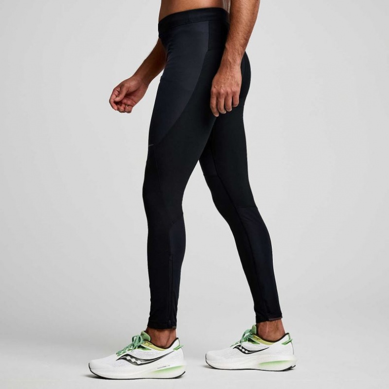 Black Saucony Runshield Men's Tight | ISRAEL MIERJZ
