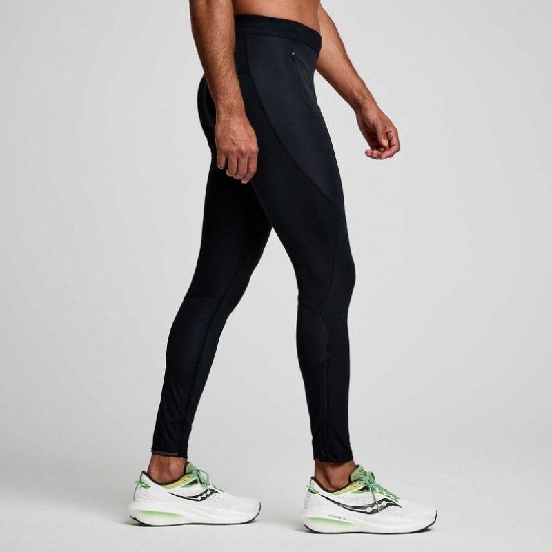 Black Saucony Runshield Men's Tight | ISRAEL MIERJZ
