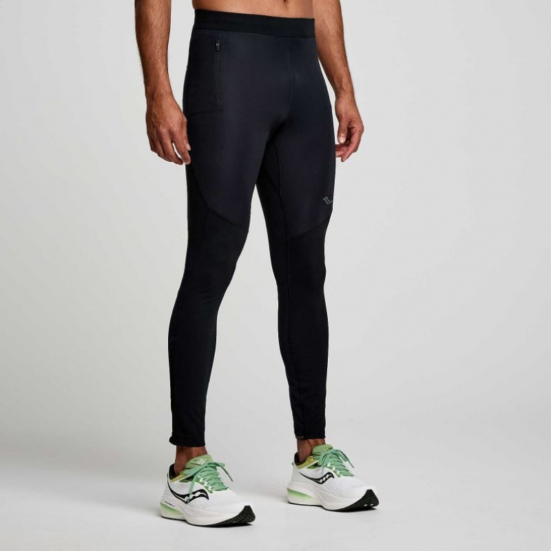 Black Saucony Runshield Men\'s Tight | ISRAEL MIERJZ