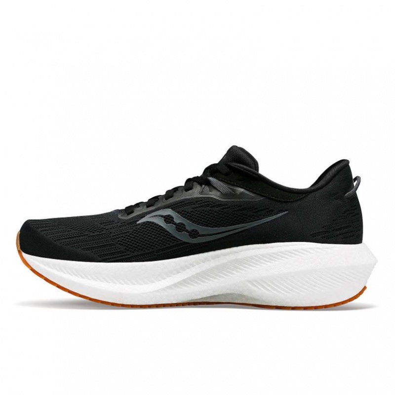 Black Saucony Triumph 21 Men's Running Shoes | ISRAEL COKEWQ