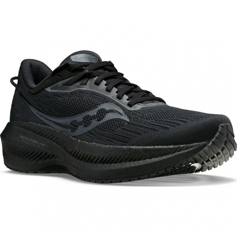Black Saucony Triumph 21 Women's Running Shoes | ISRAEL VPYCBL