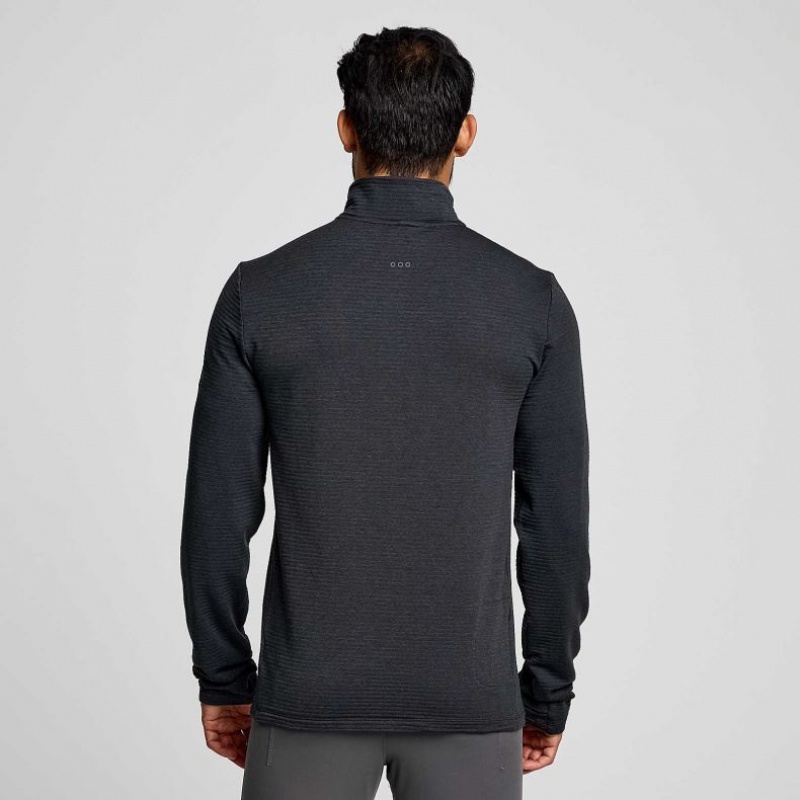 Black Saucony Triumph 3D 1/2 Zip Men's Sweatshirt | ISRAEL SDPWFN