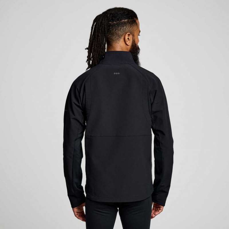 Black Saucony Triumph Men's Jacket | ISRAEL HISLNQ