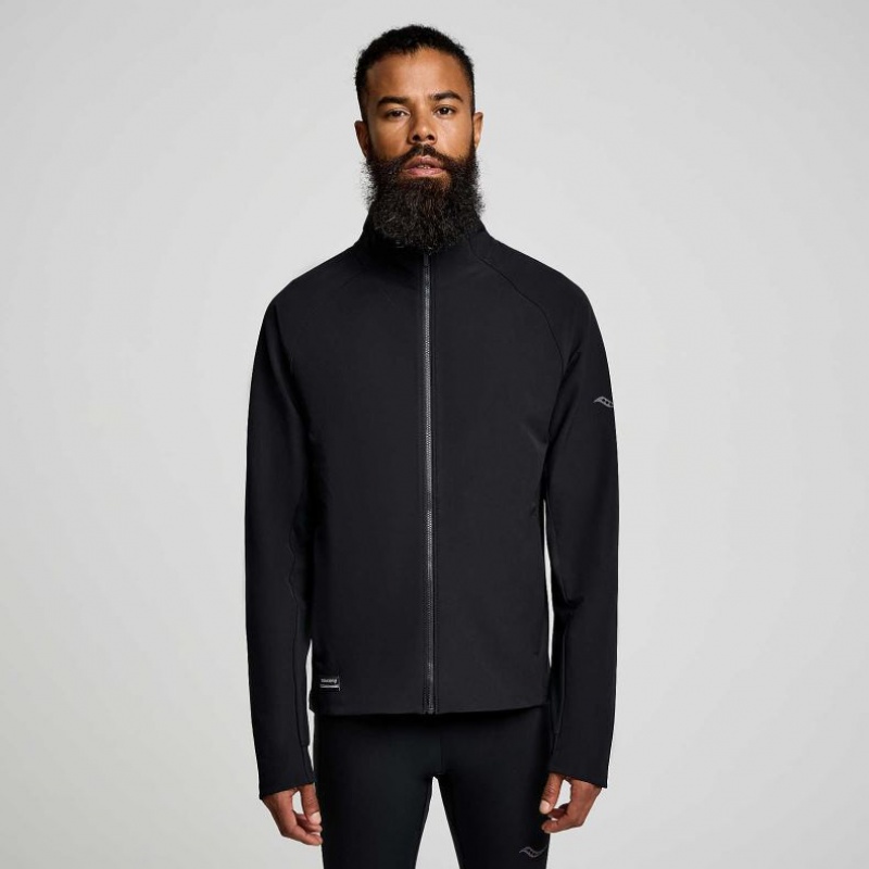 Black Saucony Triumph Men\'s Jacket | ISRAEL HISLNQ