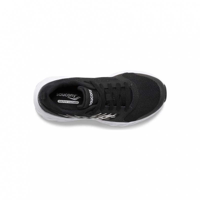 Black Saucony Wind 2.0 Lace Big Kids' Sneakers | ISRAEL BVEQDK