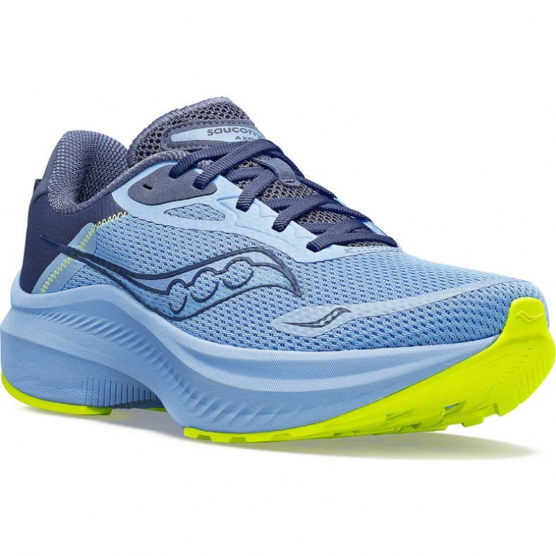 Blue Saucony Axon 3 Women's Running Shoes | ISRAEL KPTDYA