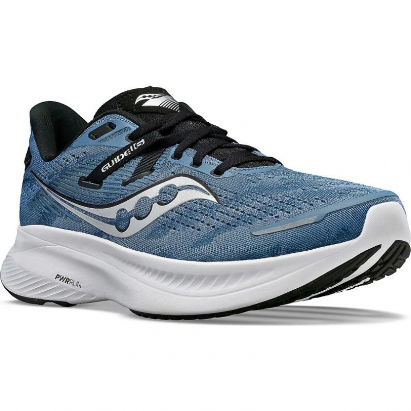 Blue Saucony Guide 16 Men's Running Shoes | ISRAEL GMYUOQ