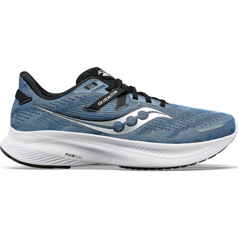 Blue Saucony Guide 16 Men\'s Running Shoes | ISRAEL GMYUOQ