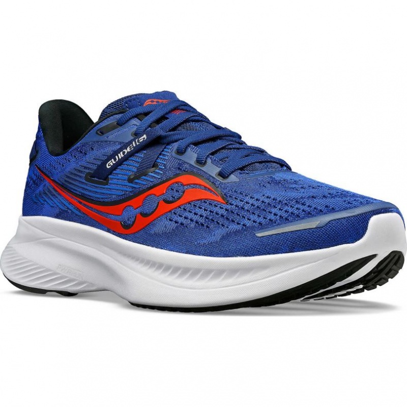 Blue Saucony Guide 16 Men's Running Shoes | ISRAEL VWBQDP