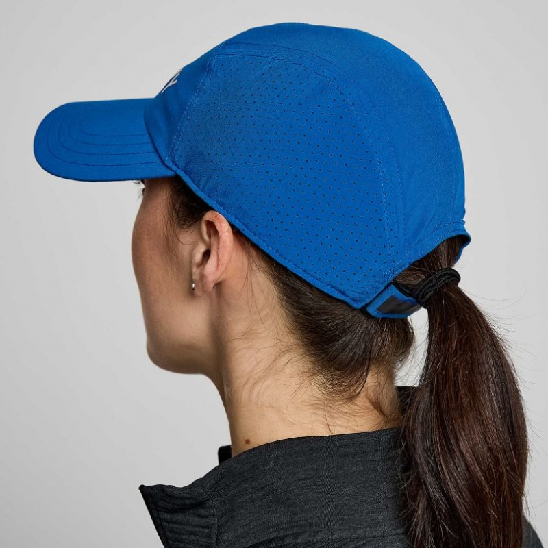 Blue Saucony Outpace Women's Hat | ISRAEL MUICTX