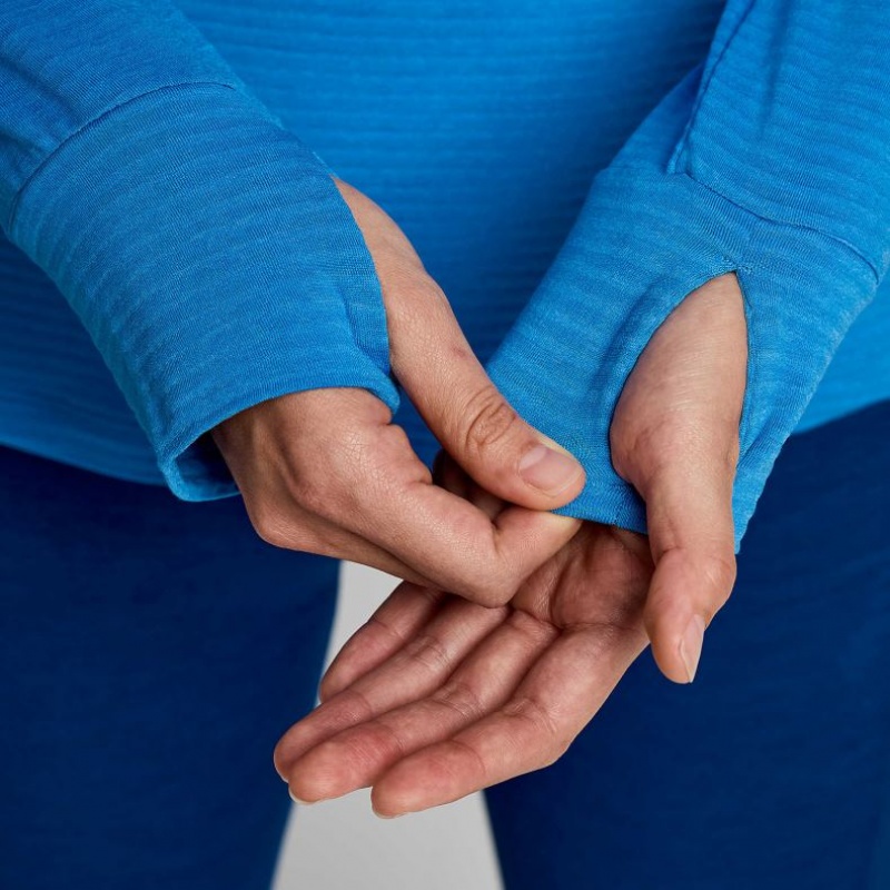 Blue Saucony Triumph 3D Crew Women's Sweatshirt | ISRAEL ISBRFX