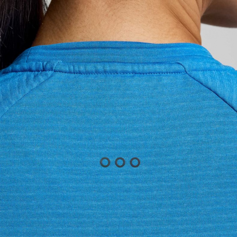 Blue Saucony Triumph 3D Crew Women's Sweatshirt | ISRAEL ISBRFX