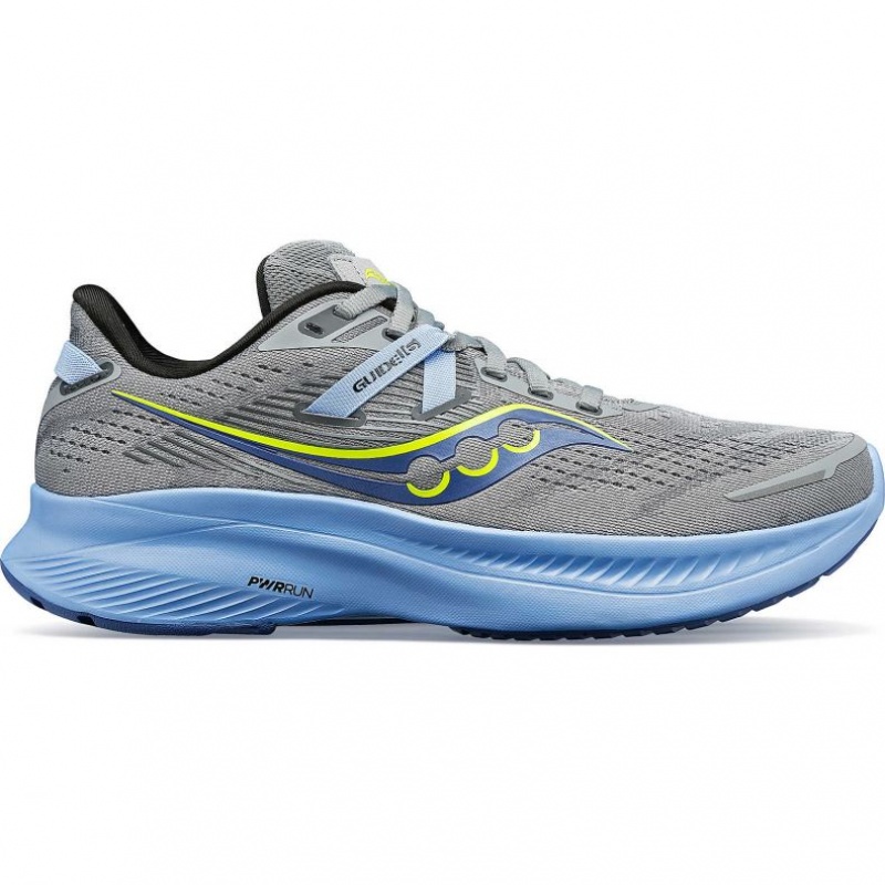 Grey Saucony Guide 16 Women\'s Wide Running Shoes | ISRAEL ICAMLU