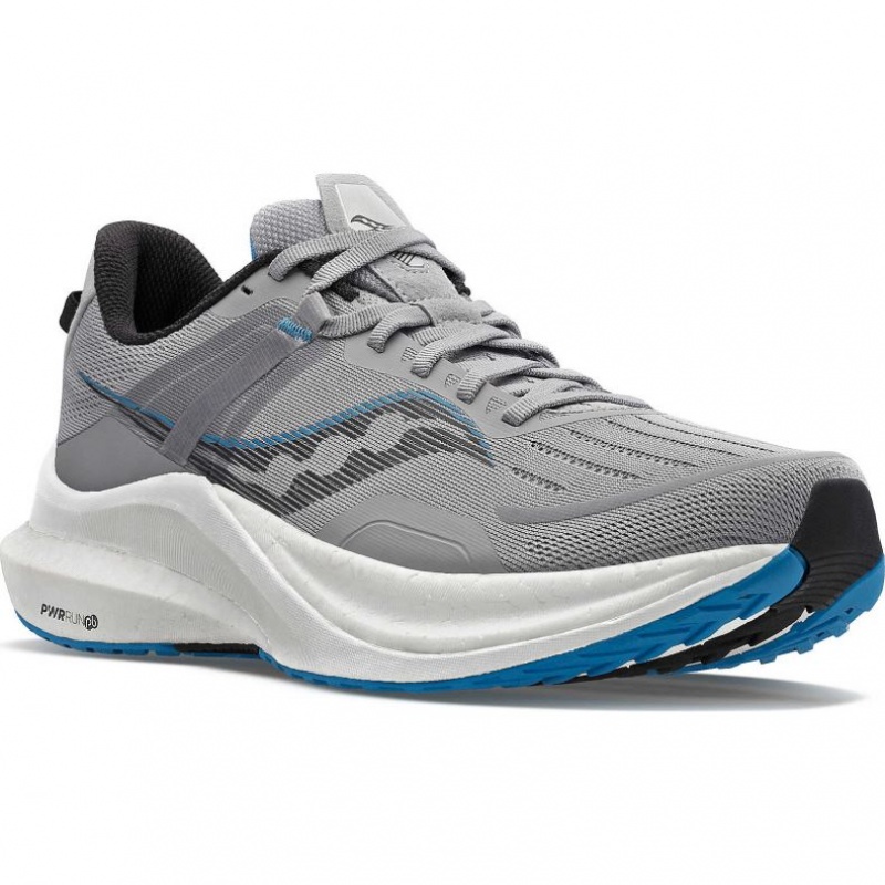 Grey Saucony Tempus Men's Wide Running Shoes | ISRAEL FGBEAD
