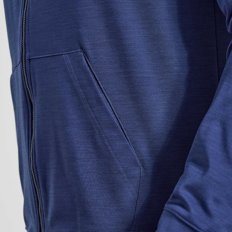 Navy Saucony Solstice Zip Men's Hoodie | ISRAEL MALZNJ