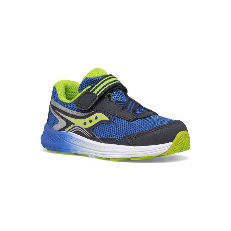 Navy / Green Saucony Ride 10 Jr. Big Kids' Sneakers | ISRAEL HUTVRX