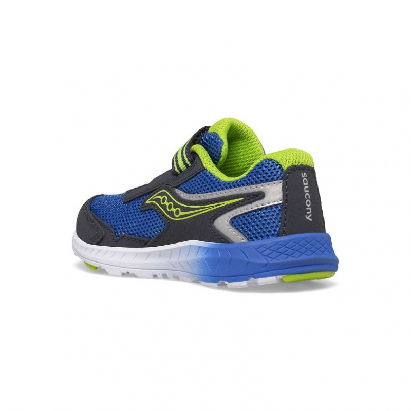 Navy / Green Saucony Ride 10 Jr. Big Kids' Sneakers | ISRAEL HUTVRX