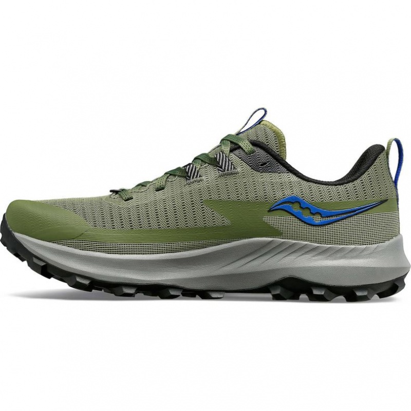 Olive Saucony Peregrine 13 Men's Trail Running Shoes | ISRAEL LHIOPV