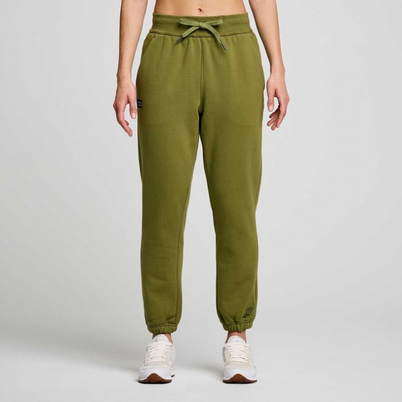 Olive Saucony Recovery Women\'s Jogger | ISRAEL HTPNCJ
