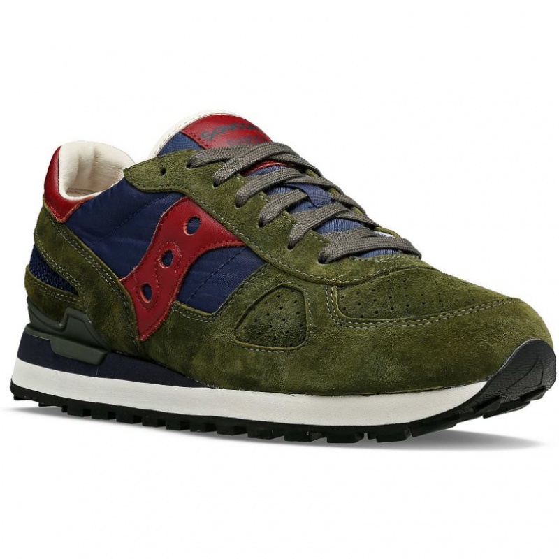 Olive Saucony Shadow Original Premium Men's Sneakers | ISRAEL WJRXPA