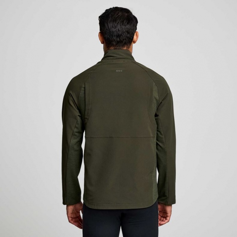 Olive Saucony Triumph Men's Jacket | ISRAEL PNHMZG