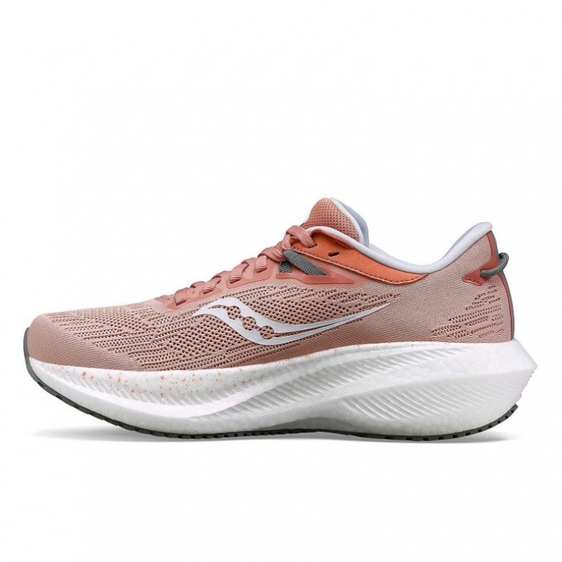 Pink Saucony Triumph 21 Women's Wide Running Shoes | ISRAEL LGKIZF