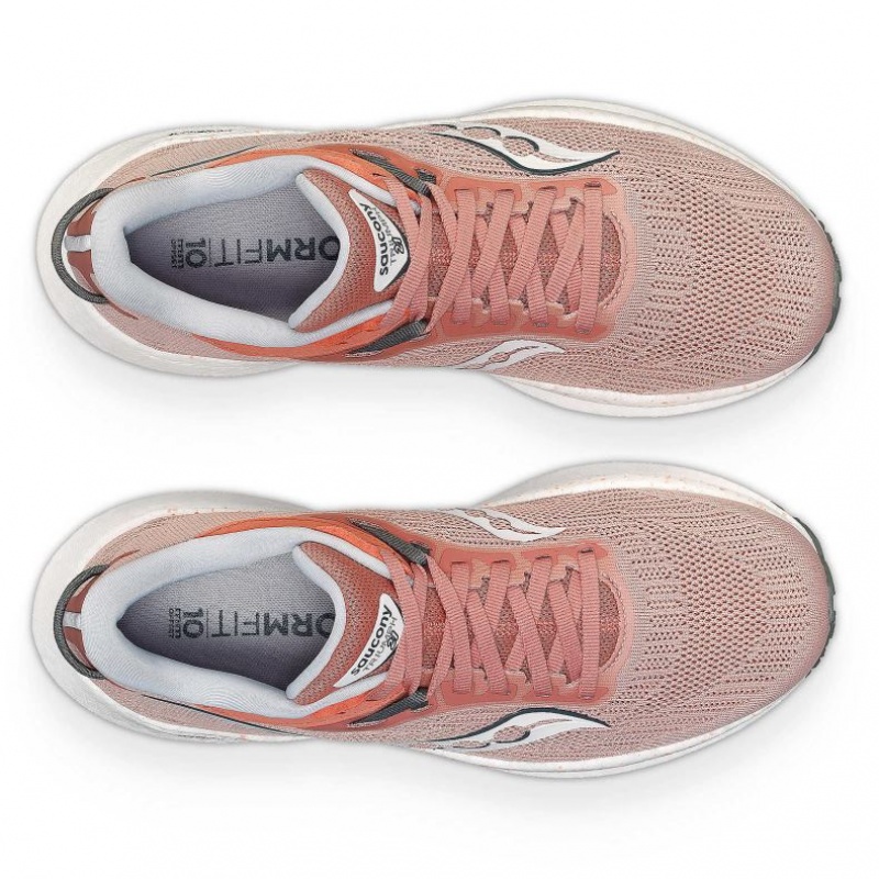 Pink Saucony Triumph 21 Women's Wide Running Shoes | ISRAEL LGKIZF
