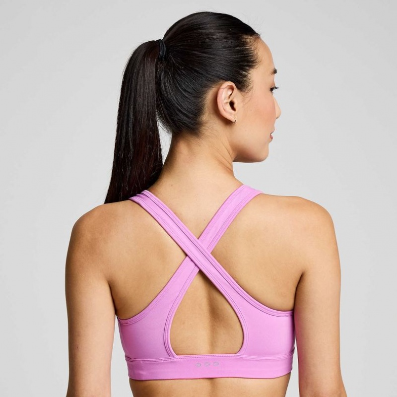Purple Saucony Fortify Women's Bra | ISRAEL JLDKIE