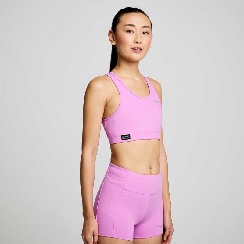 Purple Saucony Fortify Women's Bra | ISRAEL JLDKIE