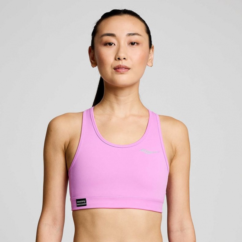 Purple Saucony Fortify Women\'s Bra | ISRAEL JLDKIE