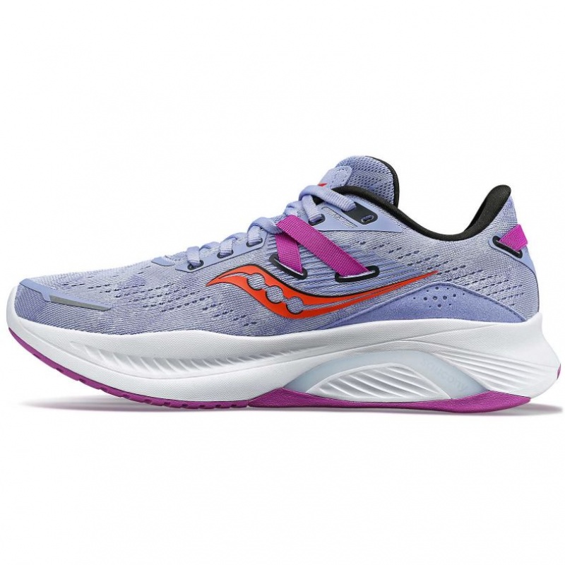 Purple Saucony Guide 16 Women's Wide Running Shoes | ISRAEL QZXWOE
