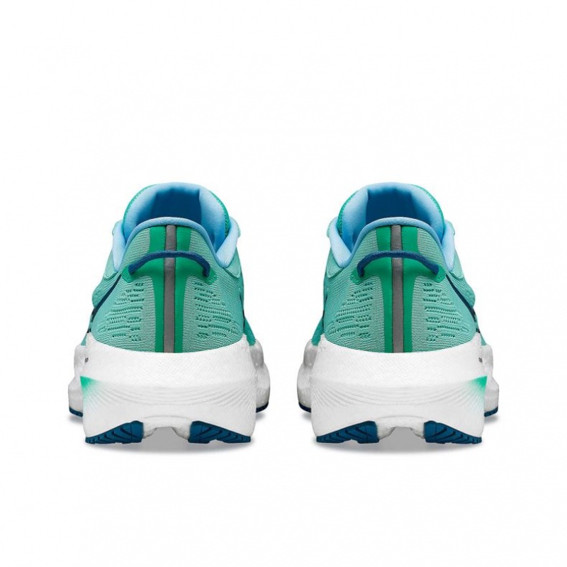 Turquoise Saucony Triumph 21 Women's Running Shoes | ISRAEL LQWHRJ