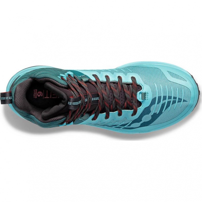 Turquoise Saucony Ultra Ridge GTX Men's Trail Running Shoes | ISRAEL EPLDNG