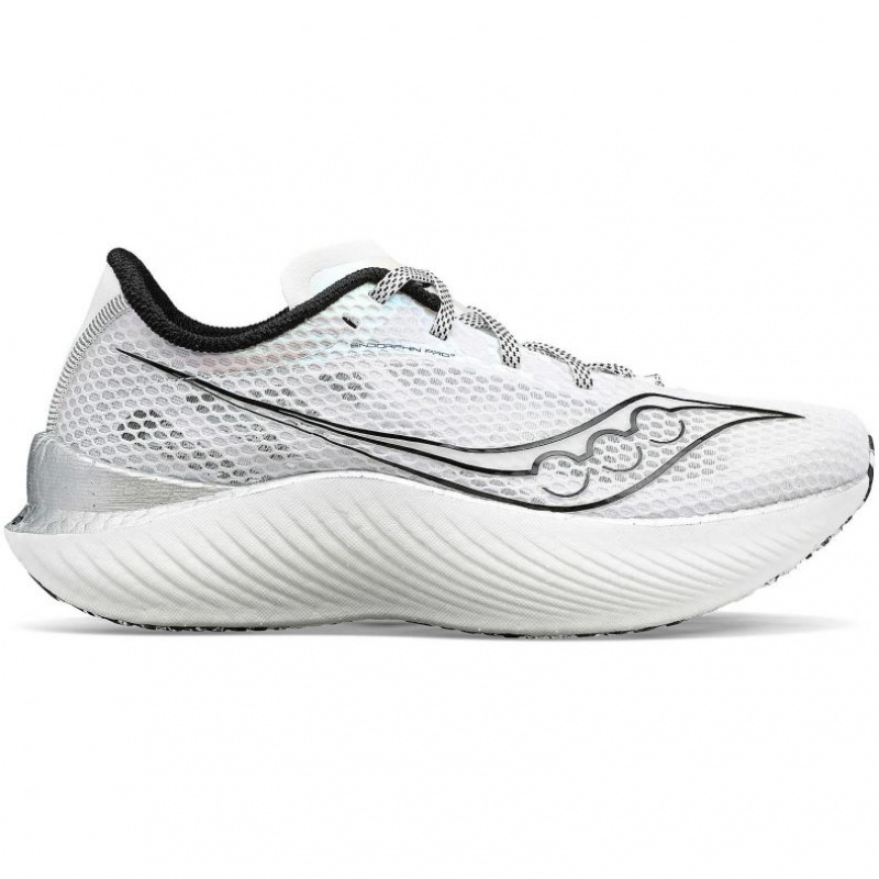 White Saucony Endorphin Pro 3 Men\'s Running Shoes | ISRAEL ZEJCPY