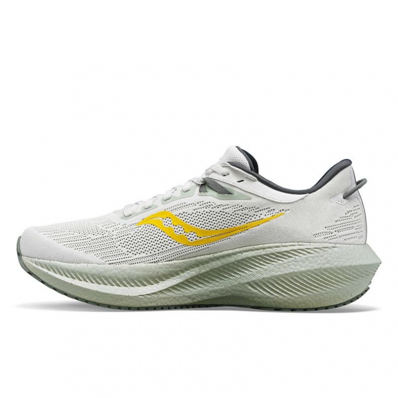 White Saucony Triumph 21 Men's Running Shoes | ISRAEL KWHBOA