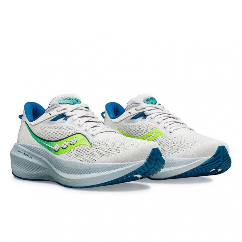 White Saucony Triumph 21 Women's Running Shoes | ISRAEL SXWGRP