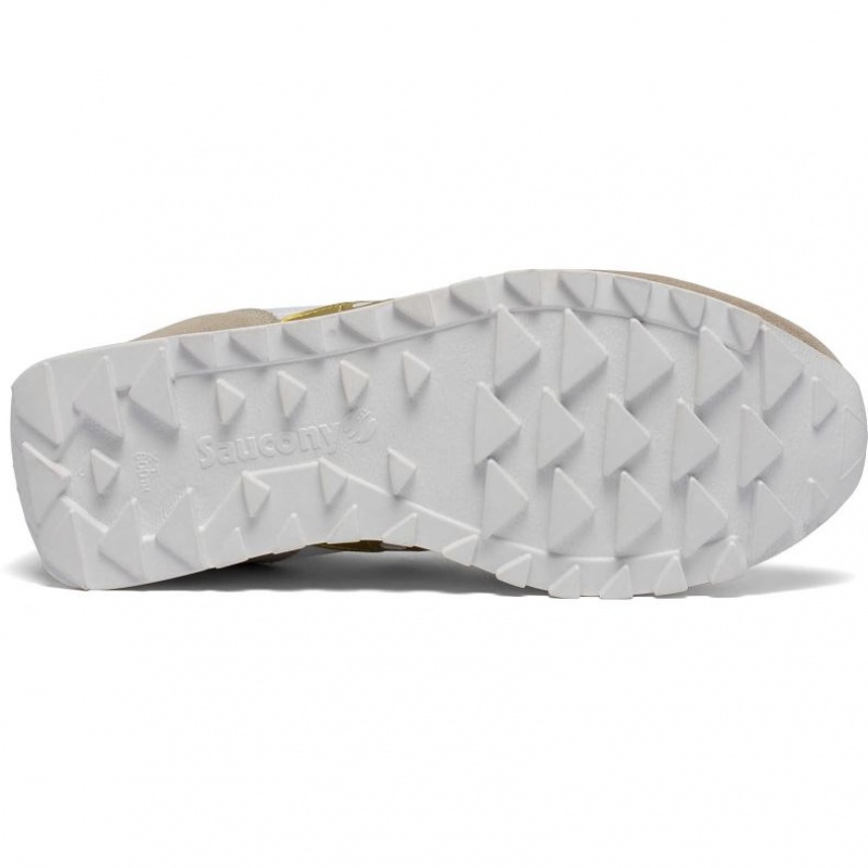 White / Beige / Gold Saucony Jazz Original Women's Sneakers | ISRAEL YFOXAU
