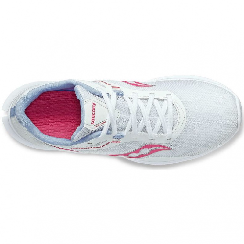 White / Pink Saucony Convergence Women's Running Shoes | ISRAEL MXKIOD
