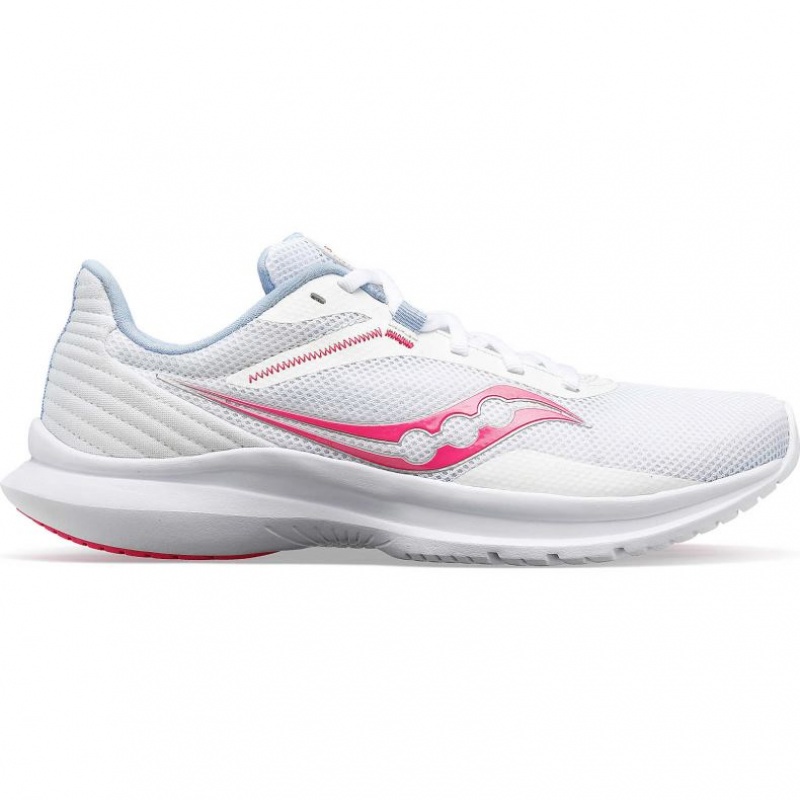 White / Pink Saucony Convergence Women\'s Running Shoes | ISRAEL MXKIOD