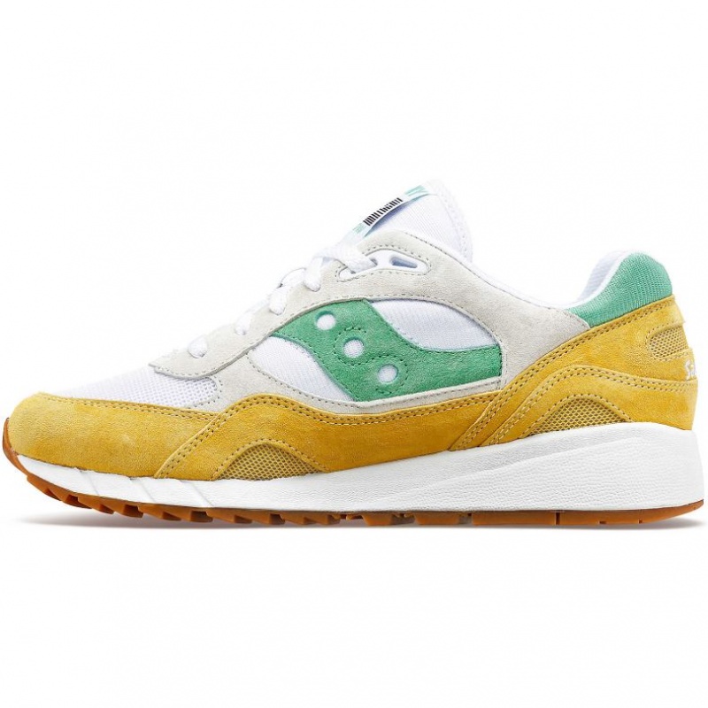 White / Yellow / Green Saucony Shadow 6000 Men's Sneakers | ISRAEL NBHIDW