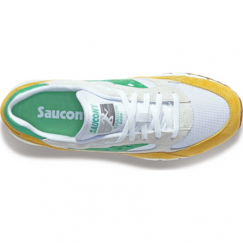 White / Yellow / Green Saucony Shadow 6000 Men's Sneakers | ISRAEL NBHIDW